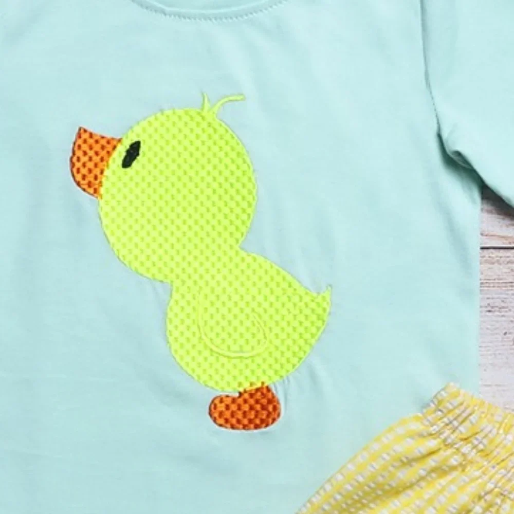Boutique Duck Easter Chick Boys Shorts Outfit Set